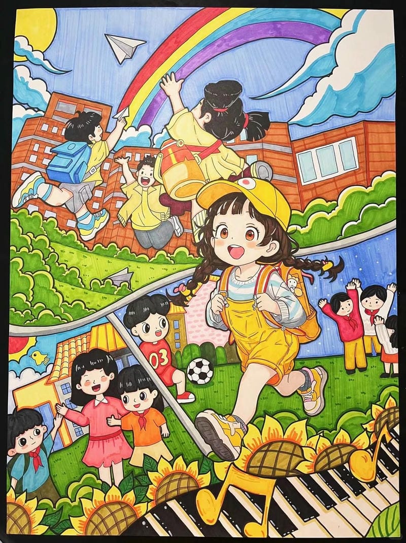 tranh vẽ trường học 11