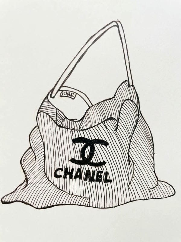 tranh vẽ túi xách 1