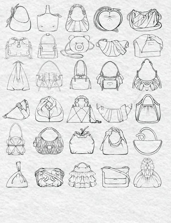 tranh vẽ túi xách 12