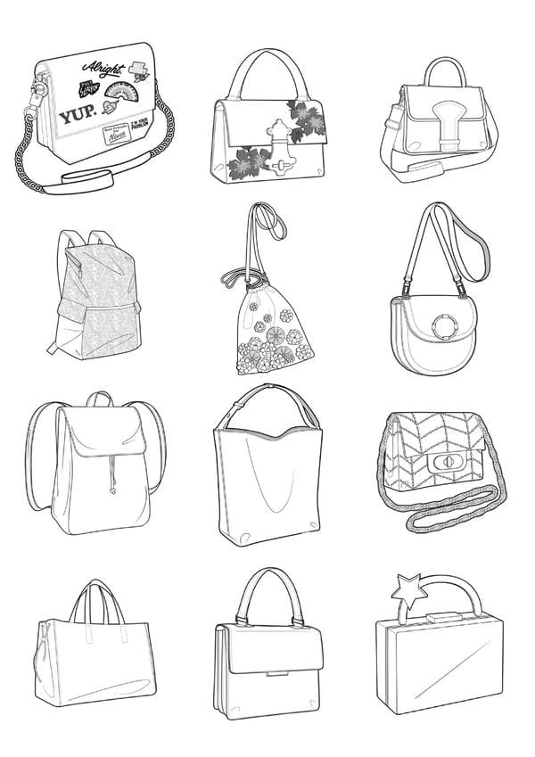 tranh vẽ túi xách 13