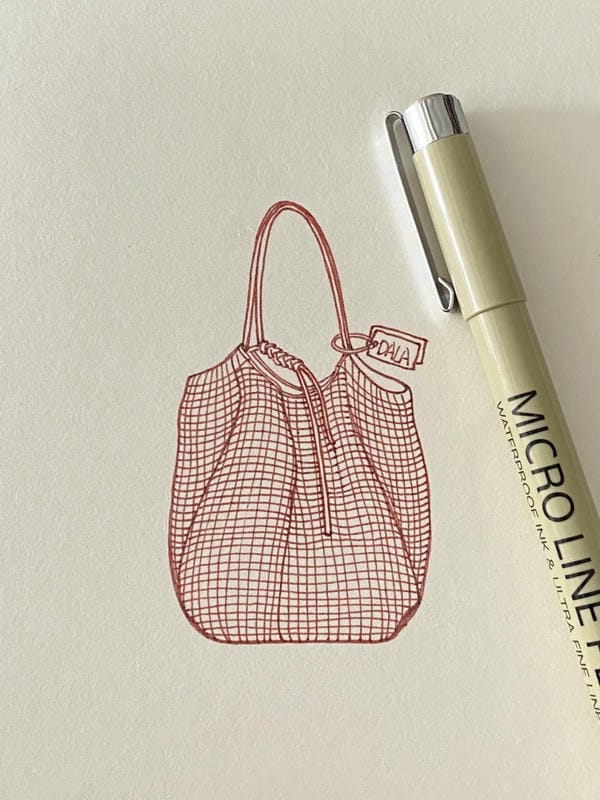 tranh vẽ túi xách 2