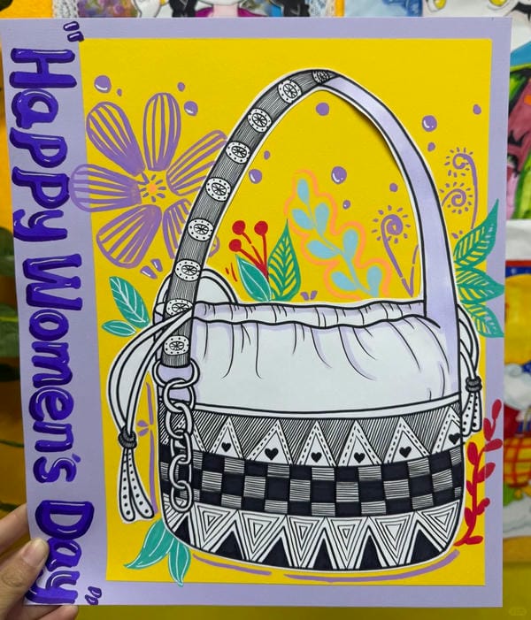 tranh vẽ túi xách 22