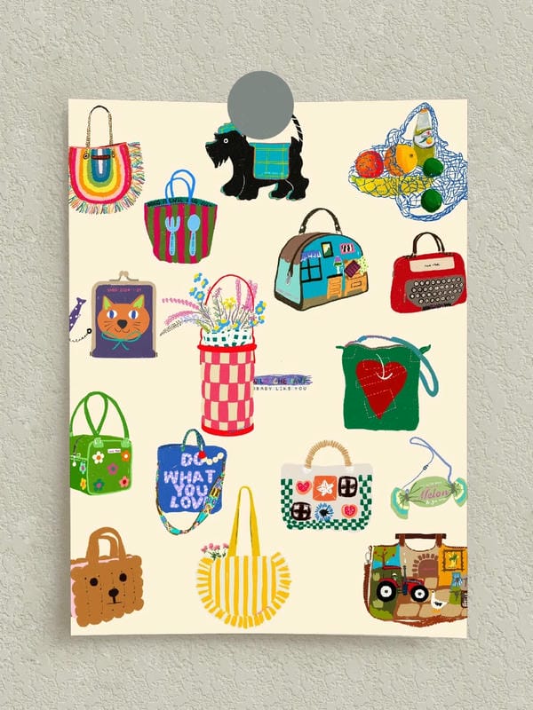 tranh vẽ túi xách 30
