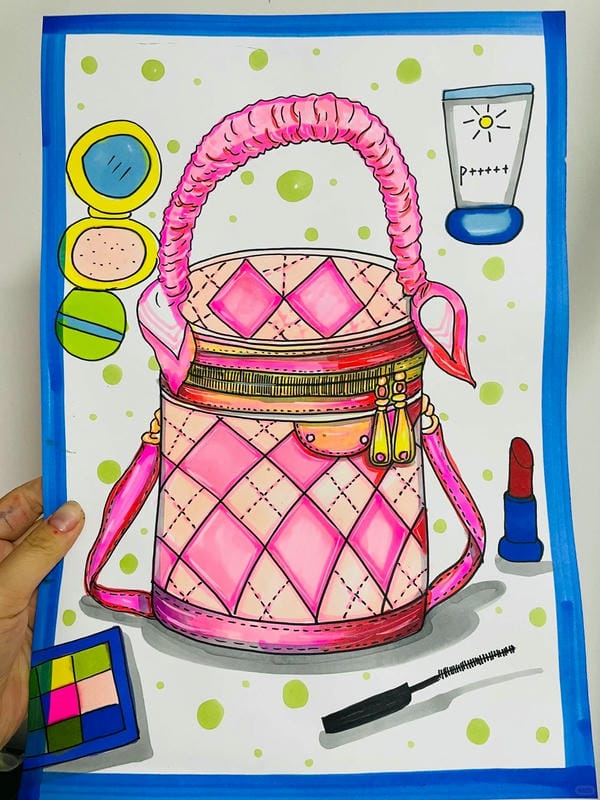 tranh vẽ túi xách 5