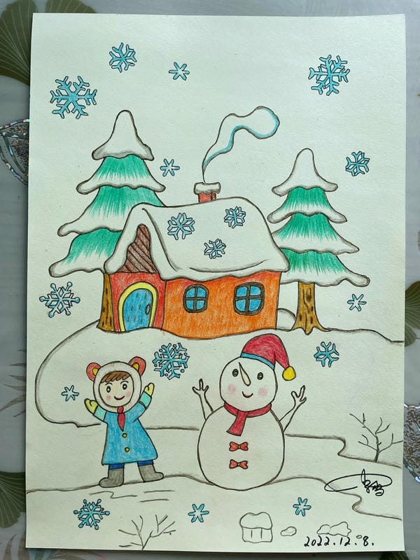 tranh vẽ về ngôi nhà mơ ước​