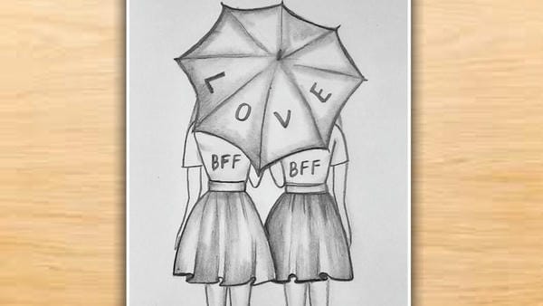 tranh vẽ về tình bạn thân 1