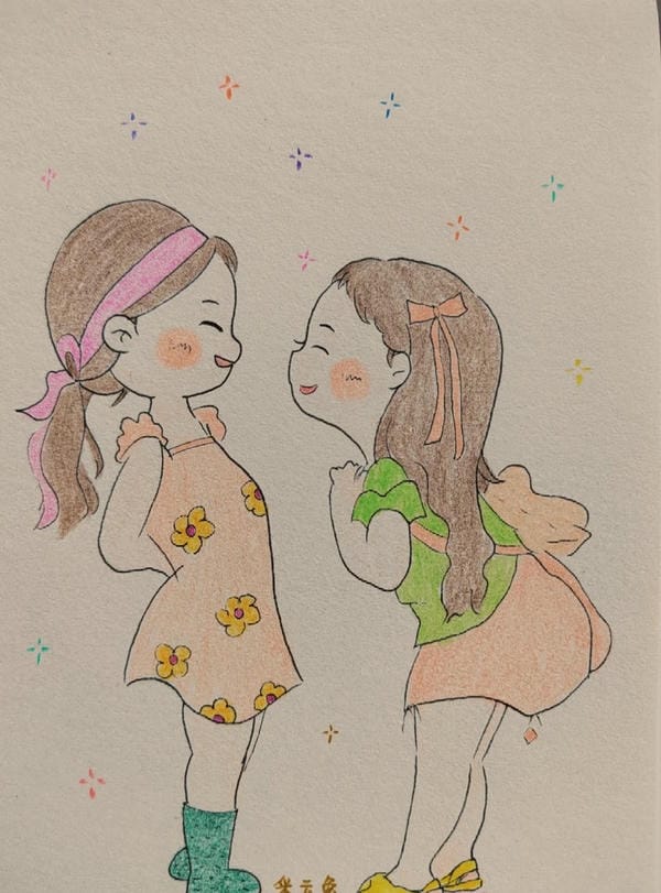 tranh vẽ về tình bạn thân 18