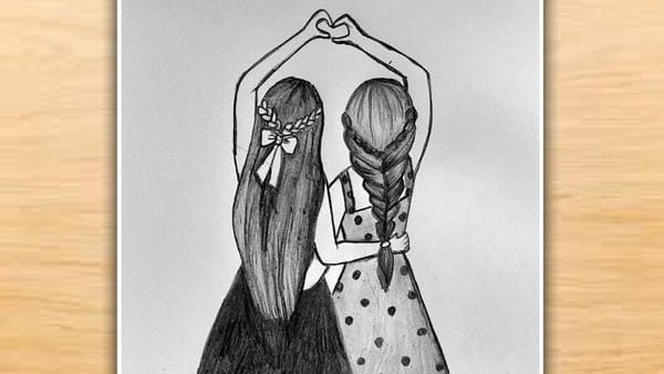 tranh vẽ về tình bạn thân 2