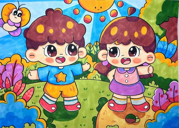 tranh vẽ về tình bạn thân 24