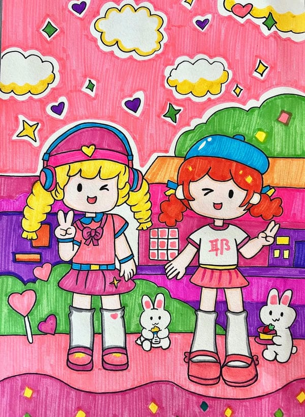 tranh vẽ về tình bạn thân 25