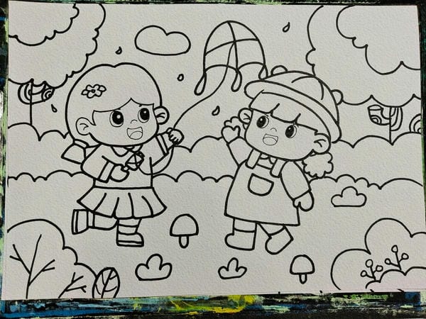 tranh vẽ về tình bạn thân 27