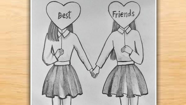 tranh vẽ về tình bạn thân 3