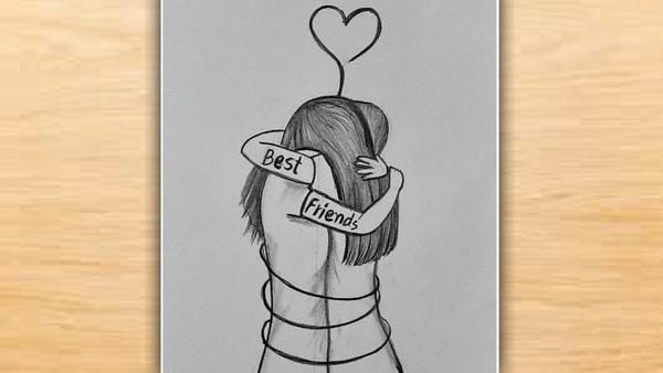 tranh vẽ về tình bạn thân 4