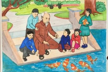 110+ Bức vẽ tranh Bác Hồ với thiếu nhi tình cảm đẹp nhất