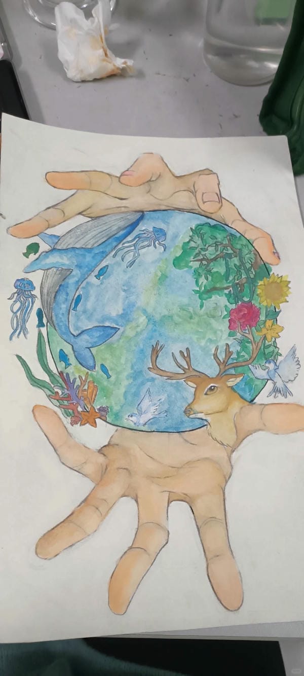 vẽ tranh bảo vệ động vật 10