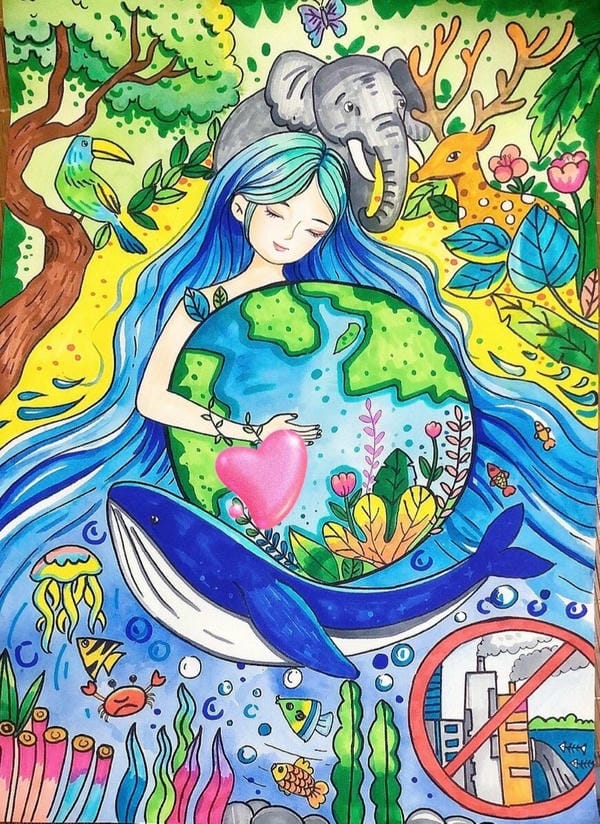 vẽ tranh bảo vệ động vật 25