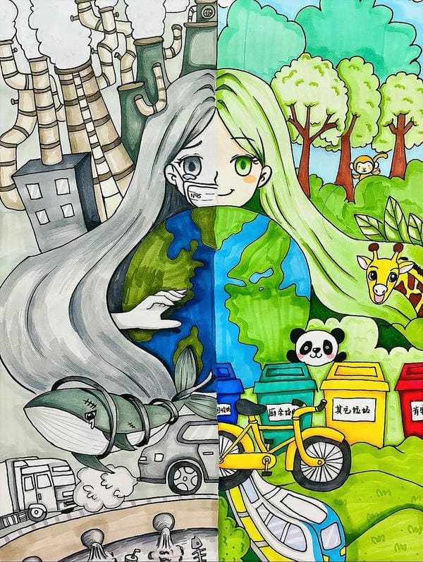 vẽ tranh bảo vệ động vật 26