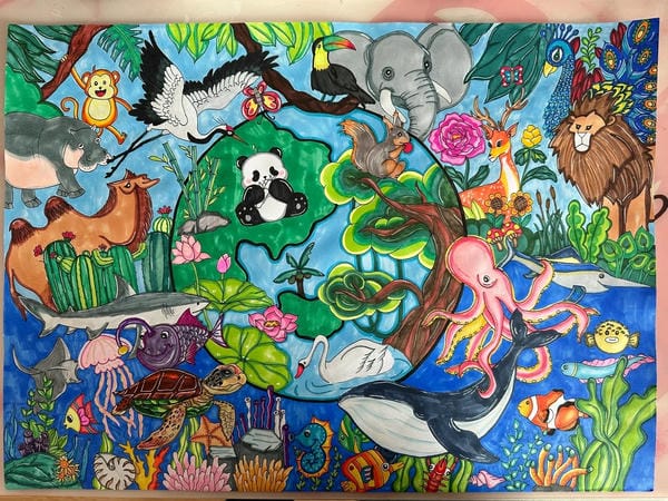 vẽ tranh bảo vệ động vật 27