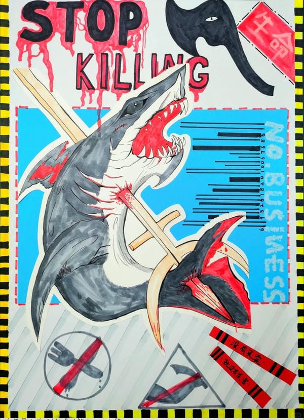 vẽ tranh bảo vệ động vật 5