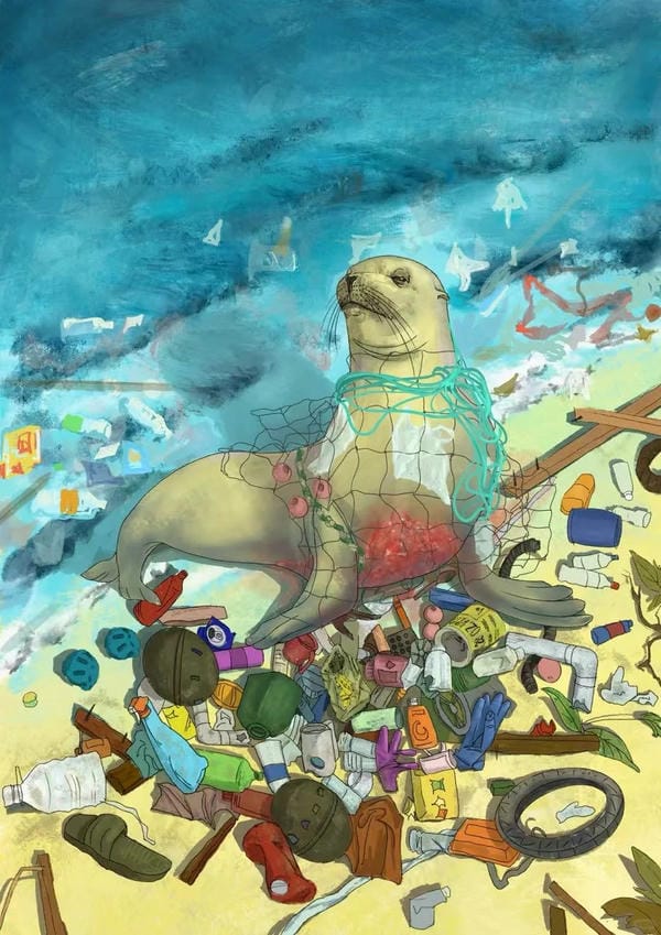 vẽ tranh bảo vệ động vật 6