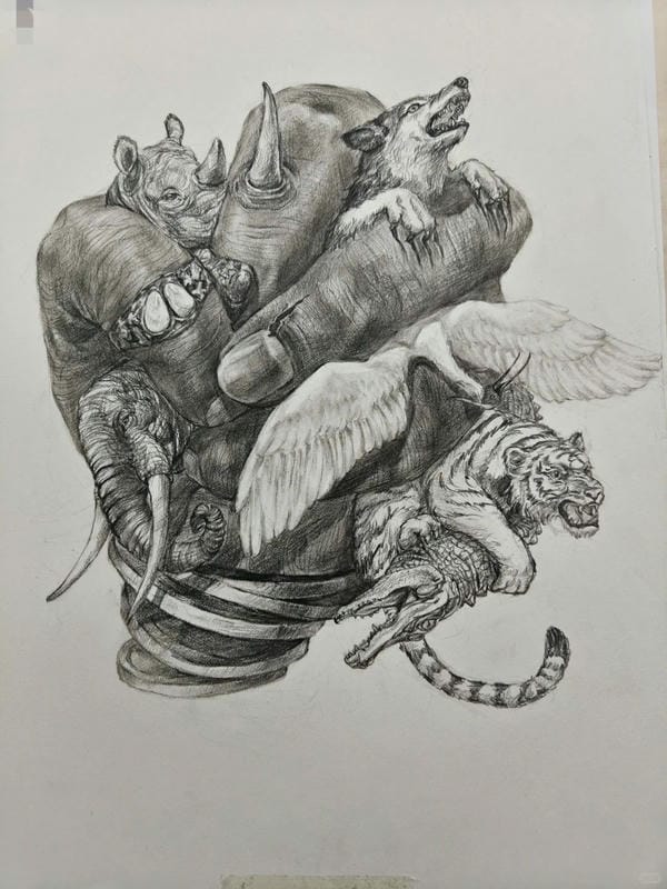 vẽ tranh bảo vệ động vật 7