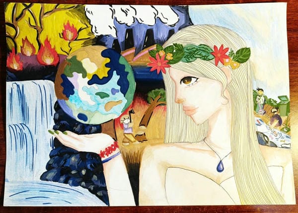 vẽ tranh bảo vệ trái đất 13