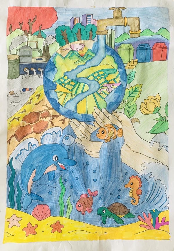 vẽ tranh bảo vệ trái đất 16