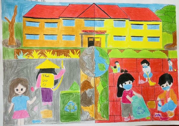 vẽ tranh bảo vệ trái đất 20