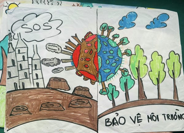vẽ tranh bảo vệ trái đất 21