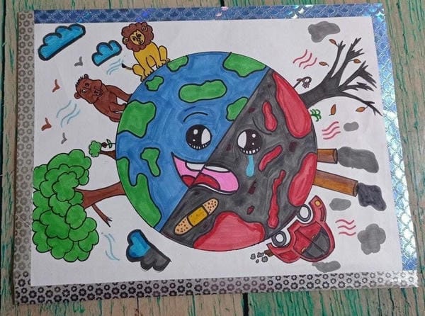 vẽ tranh bảo vệ trái đất 27