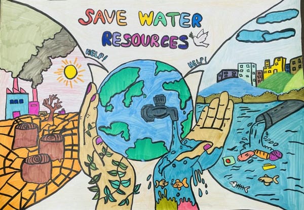 vẽ tranh bảo vệ trái đất 3