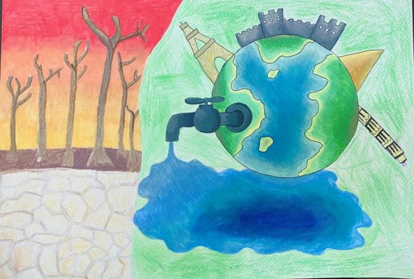 vẽ tranh bảo vệ trái đất 5