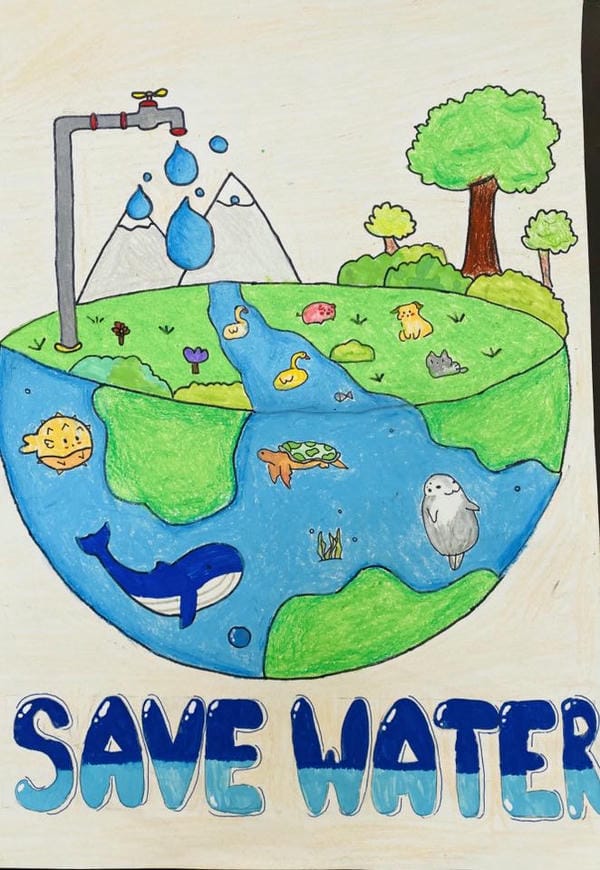 vẽ tranh bảo vệ trái đất 9