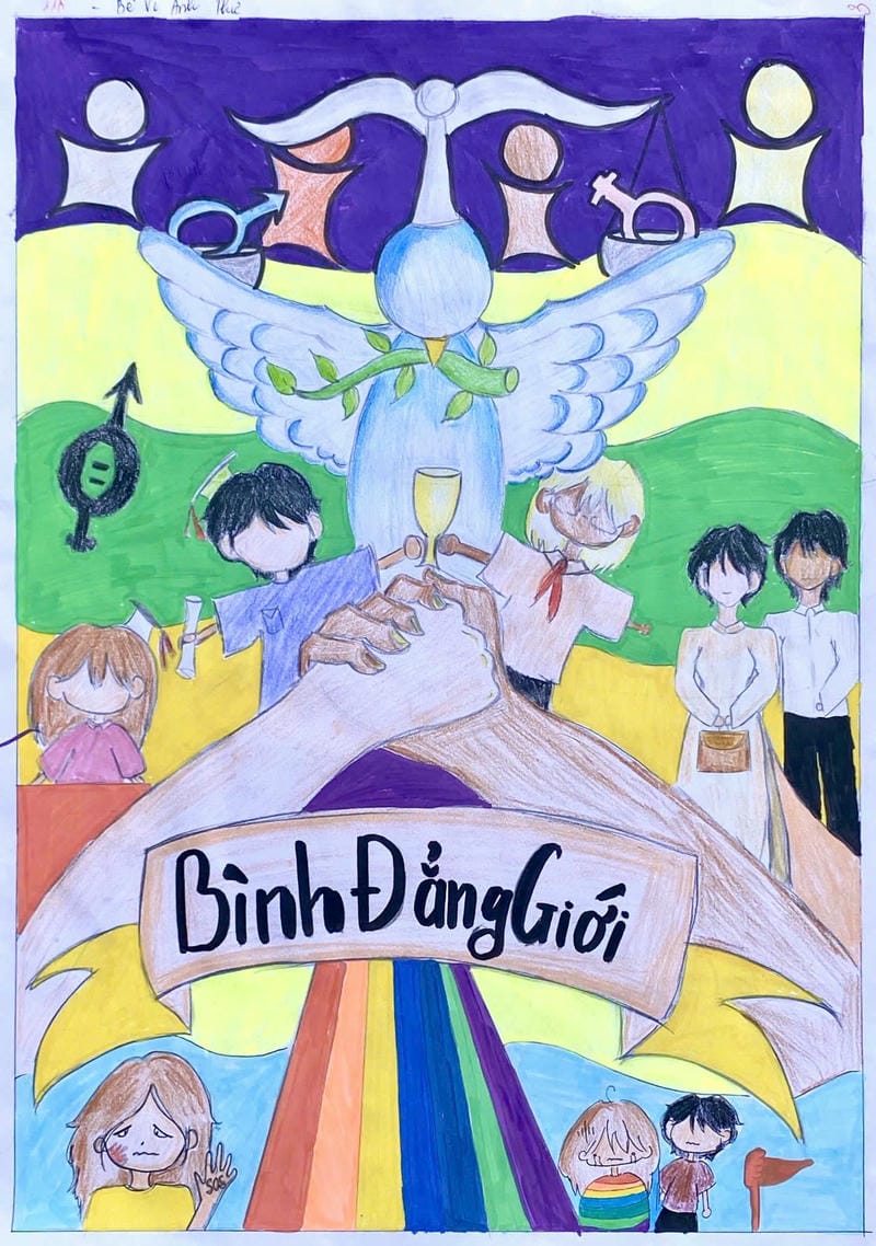 vẽ tranh bình đẳng giới 10