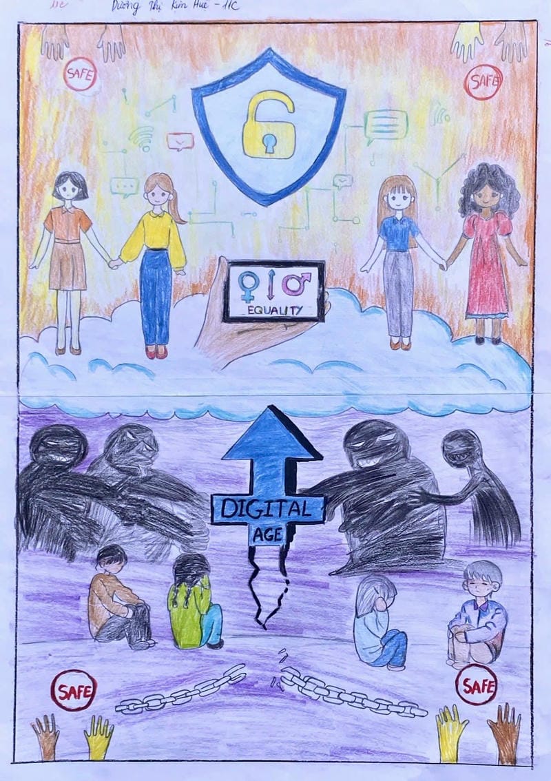 vẽ tranh bình đẳng giới 7