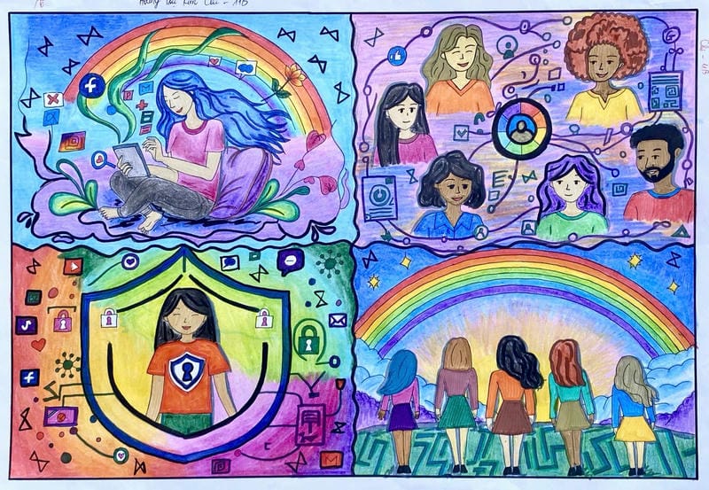 vẽ tranh bình đẳng giới 8