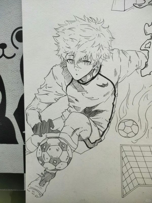 vẽ tranh bóng đá