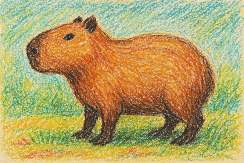 vẽ tranh capybara 1