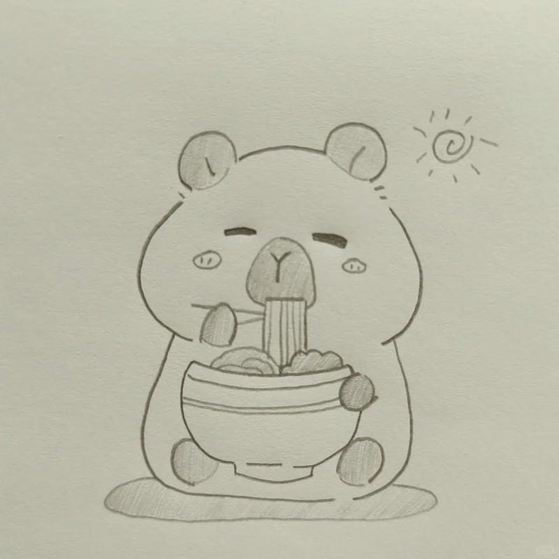 vẽ tranh capybara 19