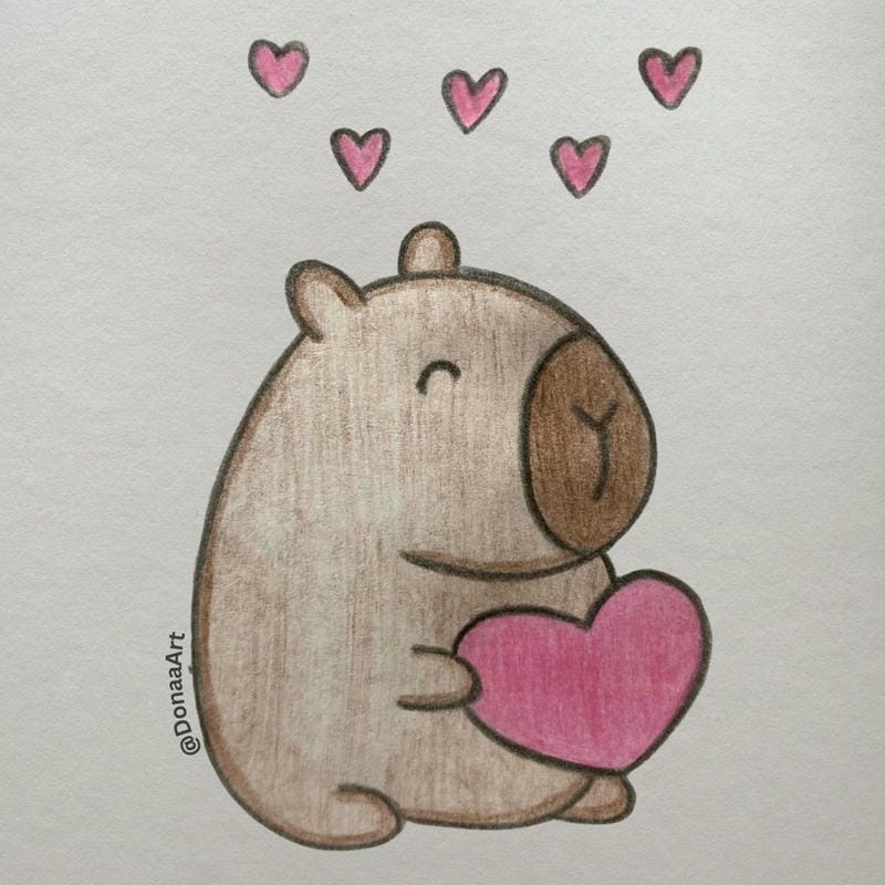 vẽ tranh capybara 2