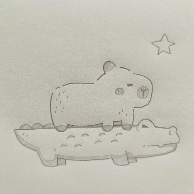 vẽ tranh capybara 20