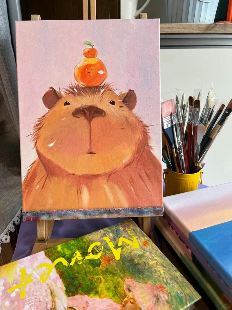 vẽ tranh capybara 25