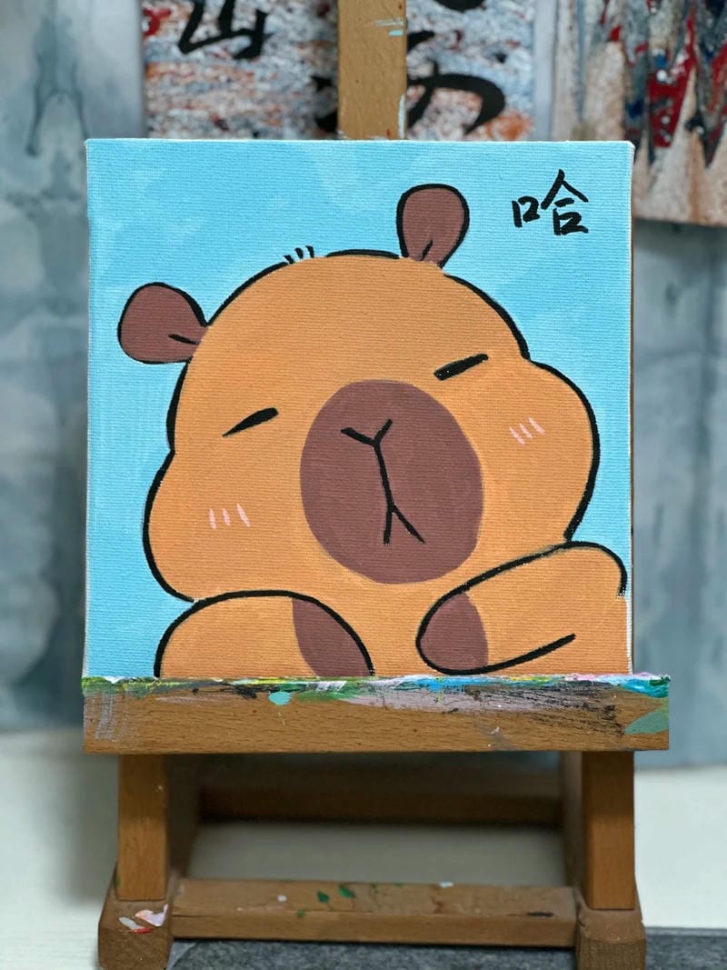 vẽ tranh capybara 28