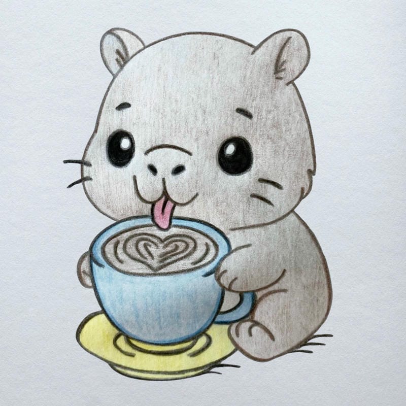 vẽ tranh capybara 4