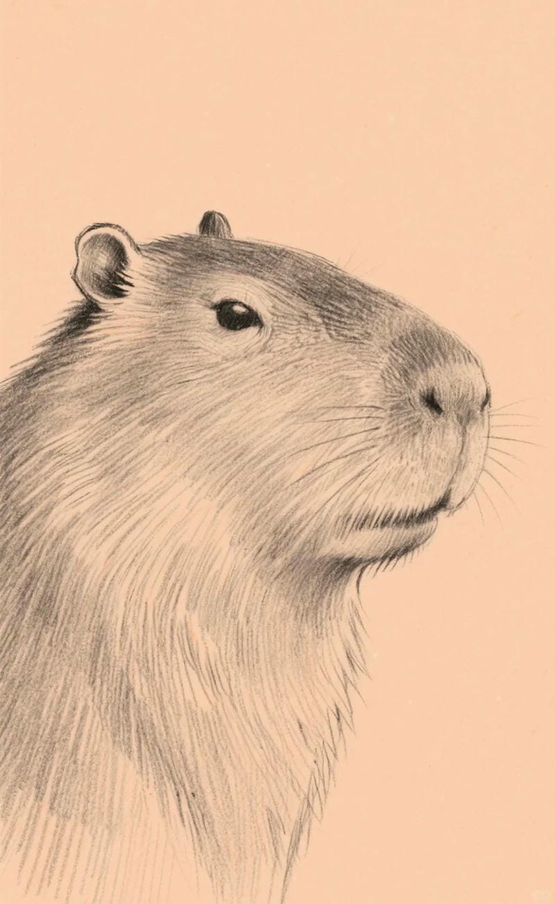 vẽ tranh capybara 9