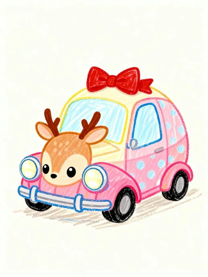 vẽ tranh chủ đề chiếc ô tô mơ ước