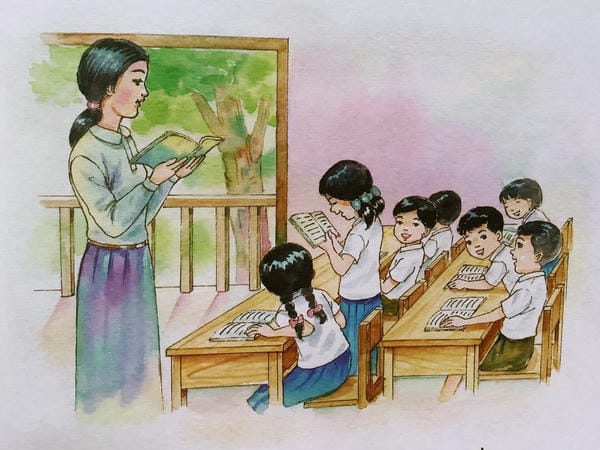 vẽ tranh cô giáo​ 12