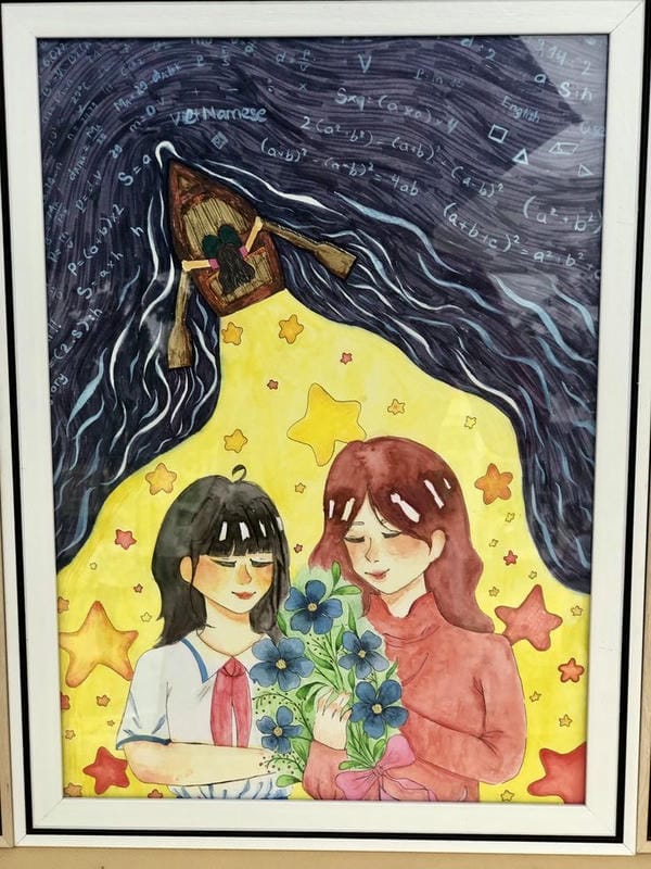 vẽ tranh cô giáo​ 17