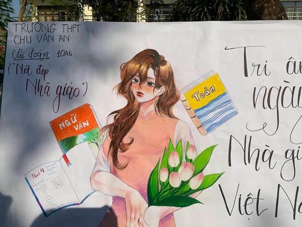 vẽ tranh cô giáo​ 19