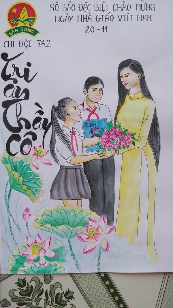 vẽ tranh cô giáo​ 2